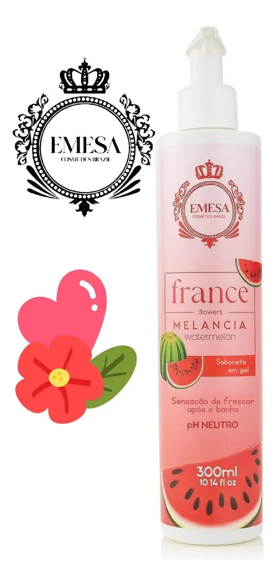 Sabonete em Gel France Melancia Emesa 300ml